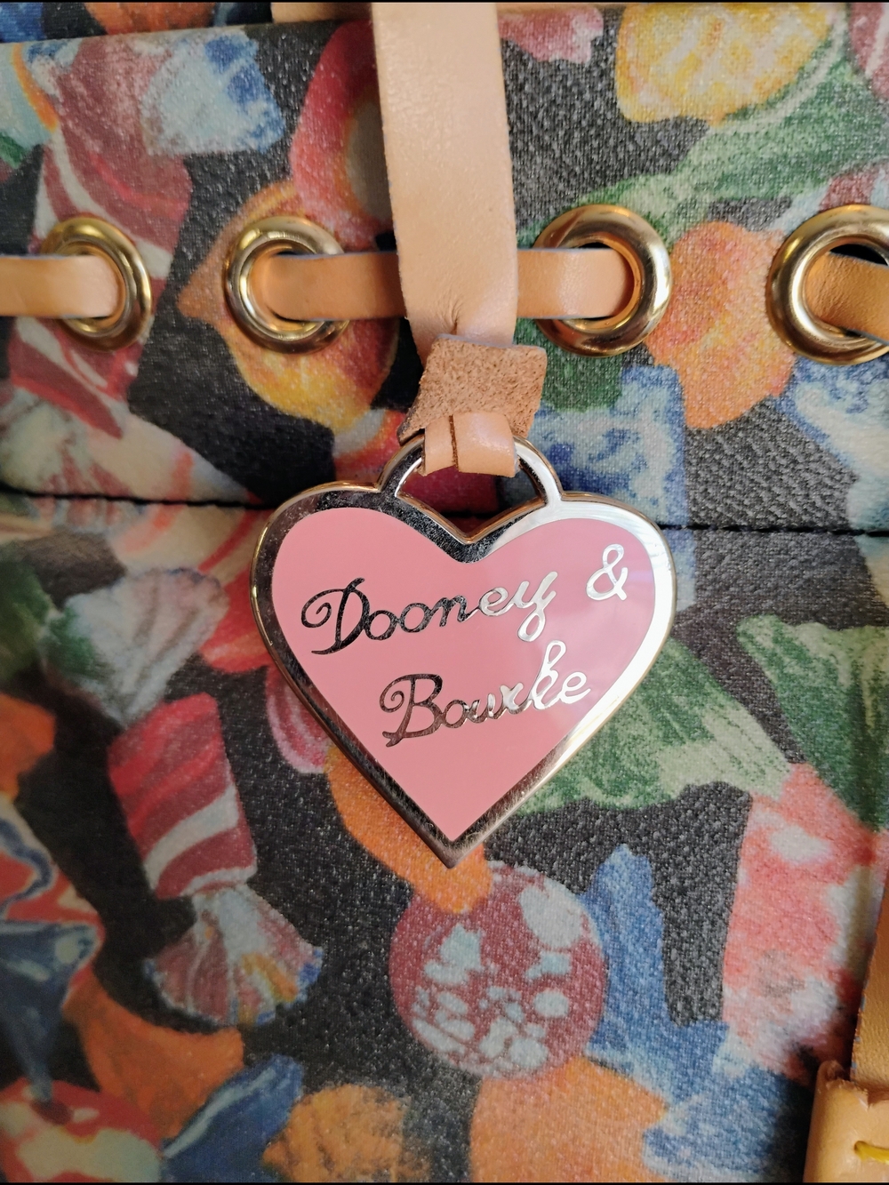 Dooney & Bourke Hard Candy All Over Coated Canvas Satchel/Cross Body Purse - Picture 2 of 16